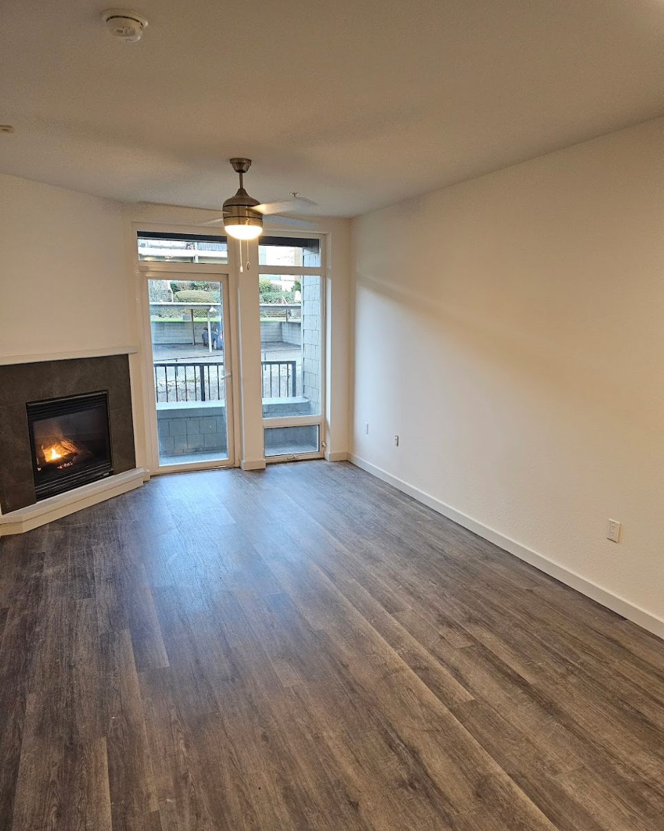 Spacious and modern living room with natural light
