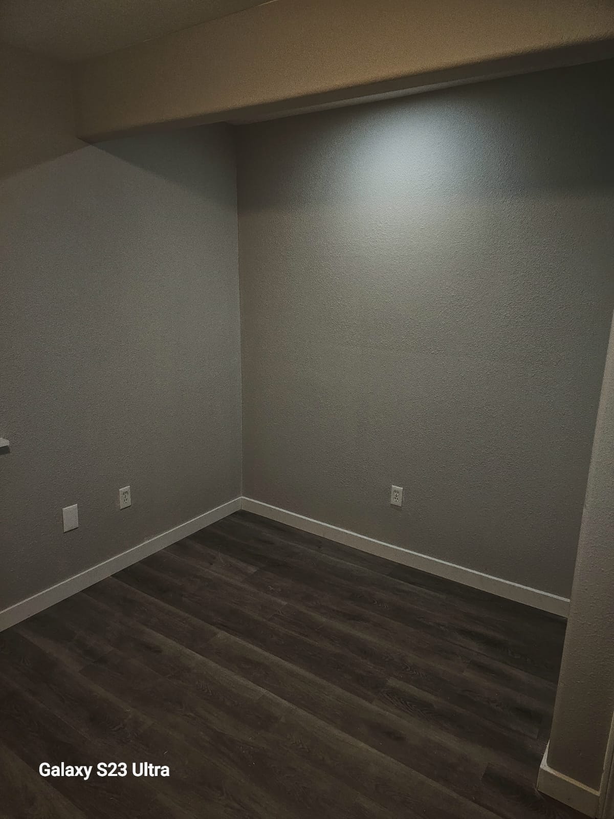 Hallway transformation with new paint and lighting